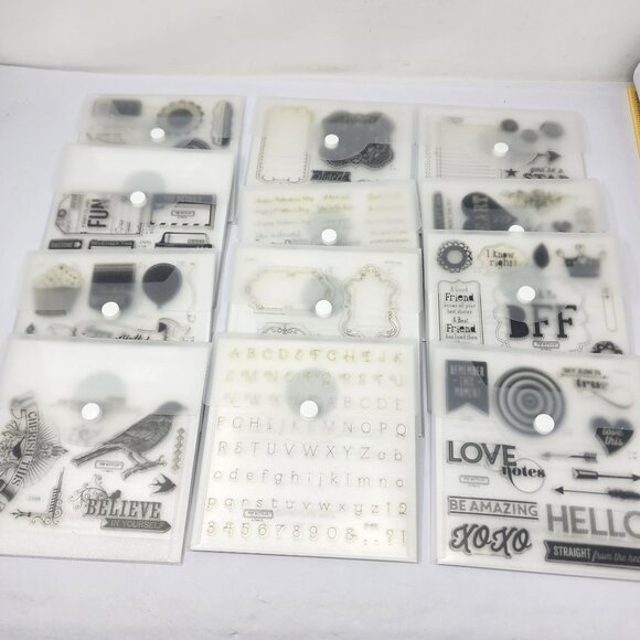 Close To My Heart My Acrylix Stamp Lot 12 Sets Alphabet Assorted Designs New - Picture 1 of 7